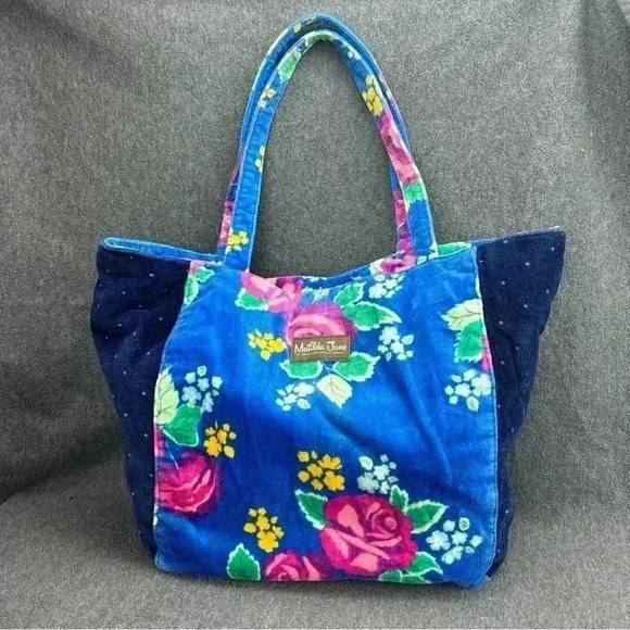 Matilda Jane Handbags - Matilda Jane Sweet Sunshine Flower Floral Bag Terry Cloth Beach Tote